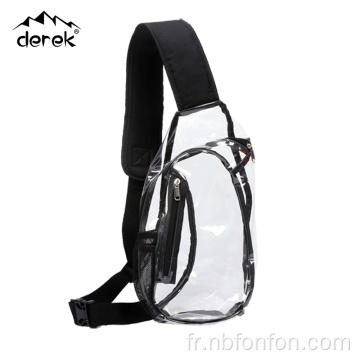 Sac à bandoulière transparent en PVC PVC PVC Sac à bandoulière imperméable